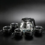 耐热玻璃茶具五件套 泡茶壶带过滤 家用会客茶杯礼品套装 - 图片 4